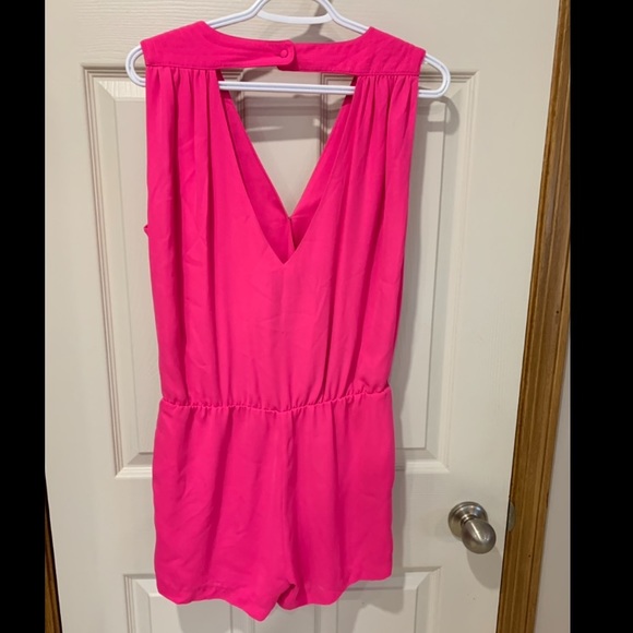 Parker low cut open back pink romper - Picture 2 of 3